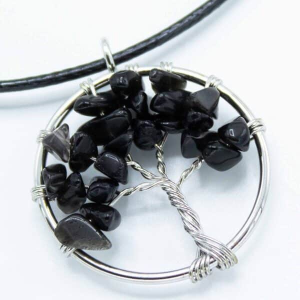 Colgante Árbol de la Vida - Ágata Negra - Imagen 4