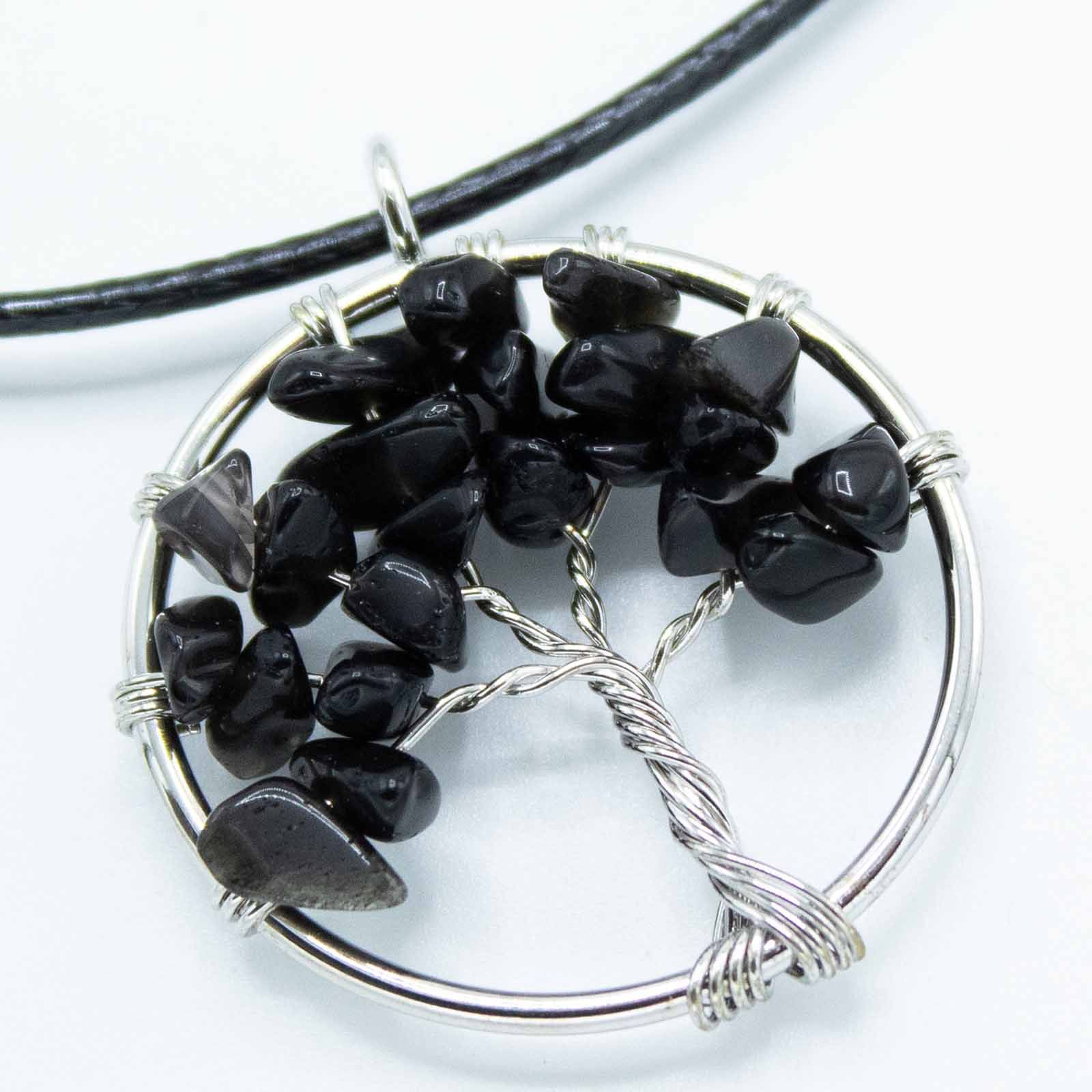 Colgante Árbol de la Vida - Ágata Negra - Imagen 4