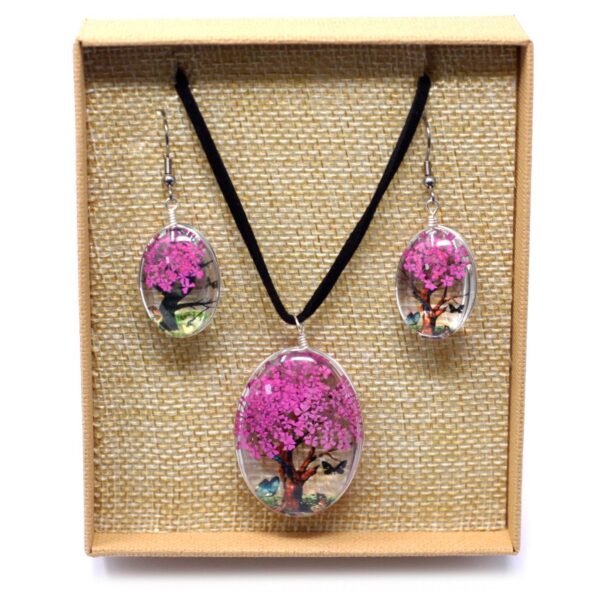 Flores Prensadas - Arbol De La Vida - Rosa brillante - Imagen 5