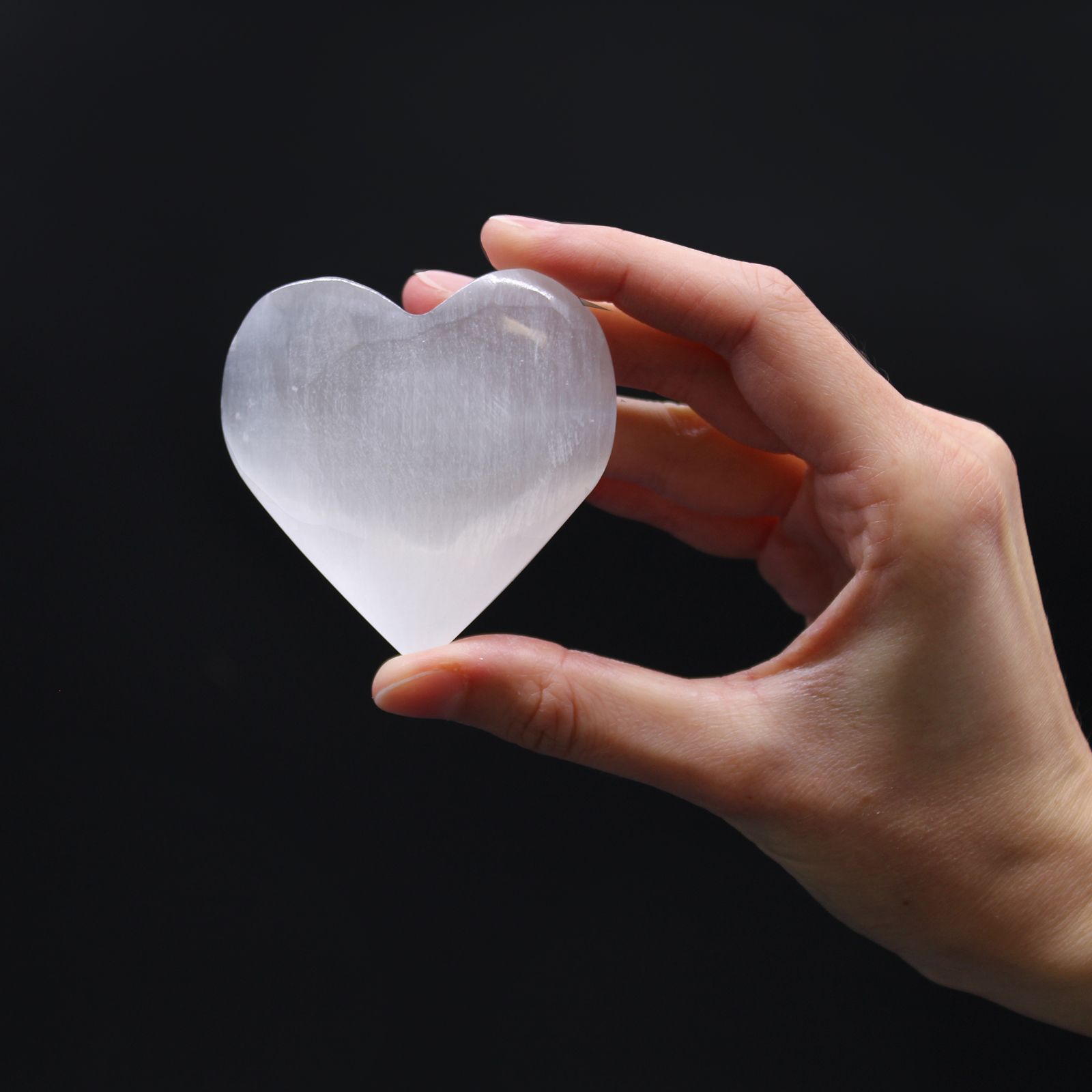 Corazón de selenita - 7-8cm - Imagen 3