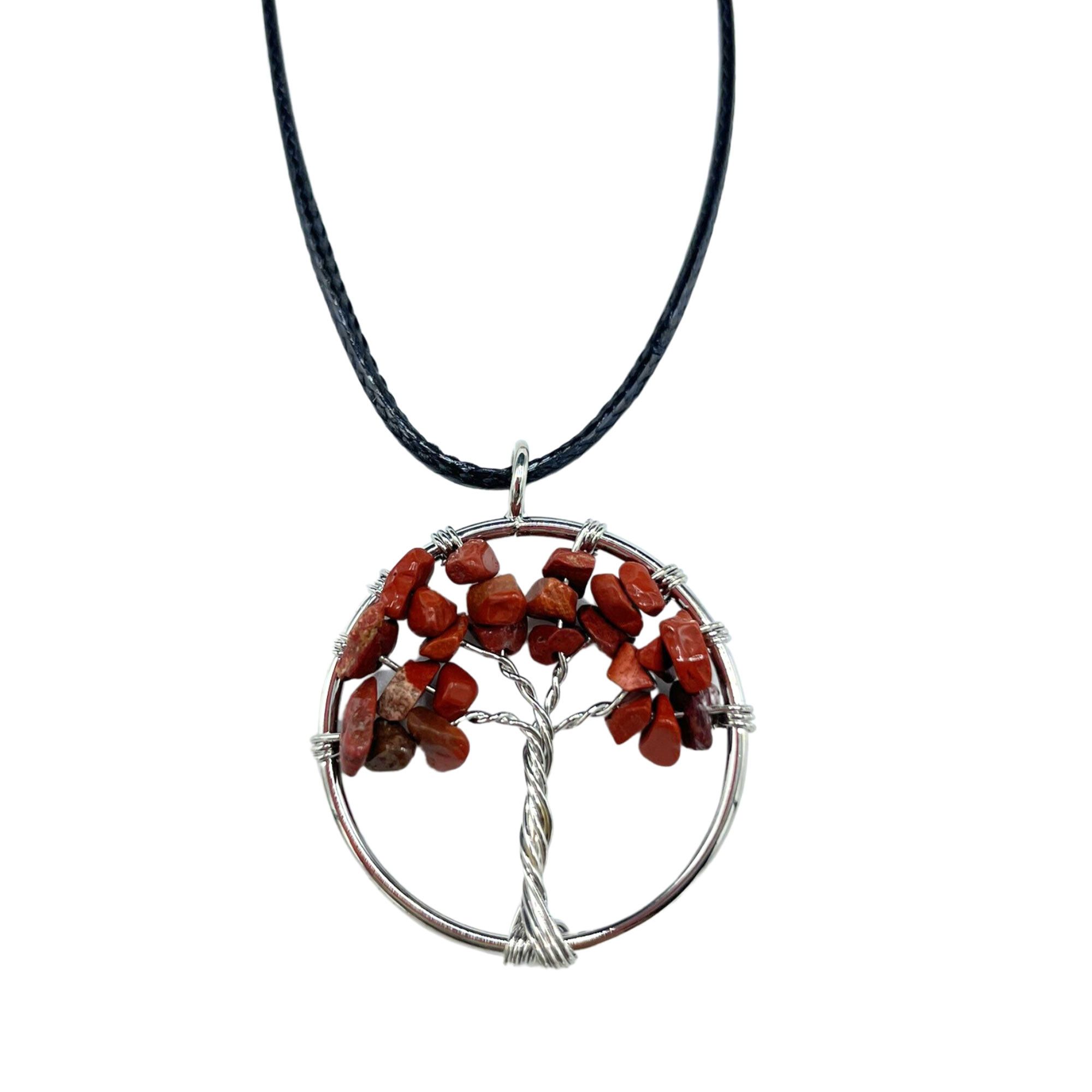 Colgante Árbol de la Vida - Jaspe Rojo - Imagen 2