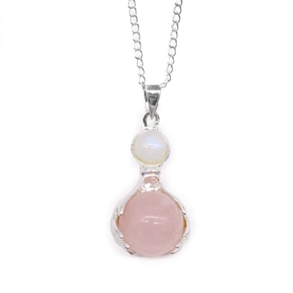Colgante de Manos Curativas de Piedras Preciosas - Cuarzo Rosa - Imagen 6
