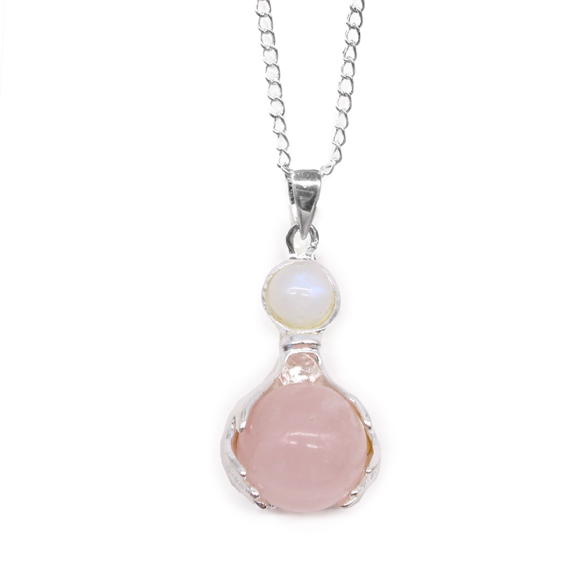 Colgante de Manos Curativas de Piedras Preciosas - Cuarzo Rosa - Imagen 6