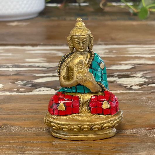 Figura de Buda de Latón - Manos Arriba - 7.5 cm - Imagen 6