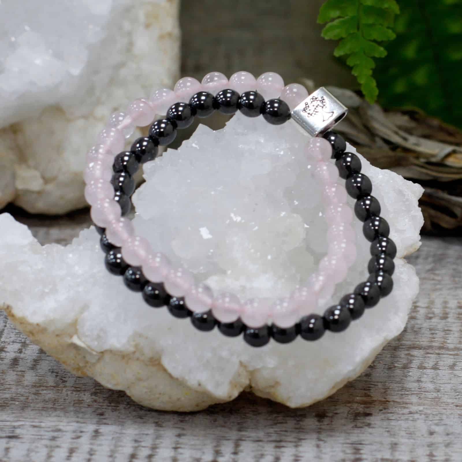 Pulsera de Piedras Preciosas Magnéticas - Cuarzo rosa - Imagen 5