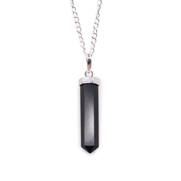 Colgante de Punto Clásico de Piedras Preciosas - Ágata Negra - Imagen 5