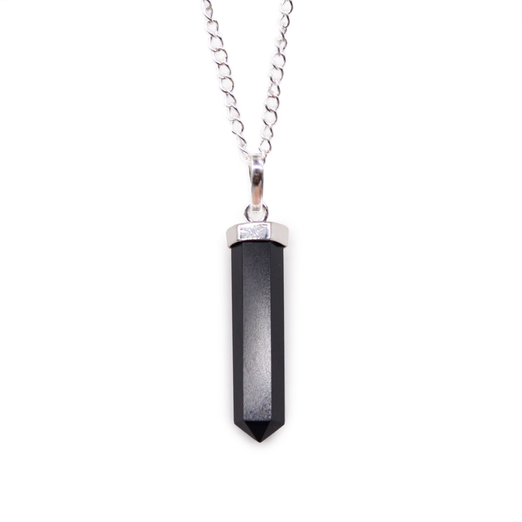 Colgante de Punto Clásico de Piedras Preciosas - Ágata Negra - Imagen 5