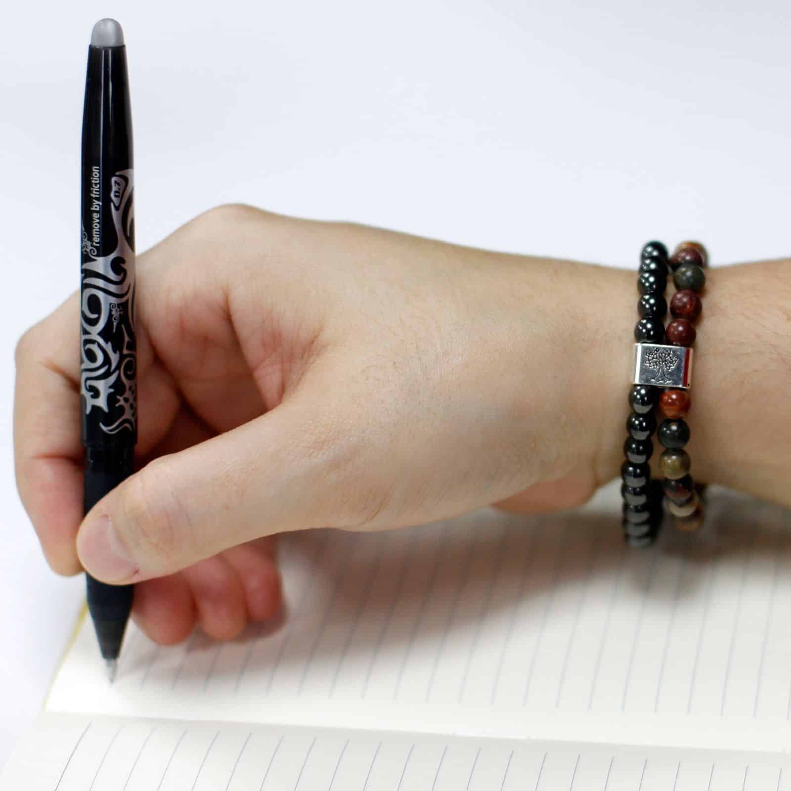 Pulsera de Piedras Preciosas Magnéticas - Jaspe Picasso - Imagen 6