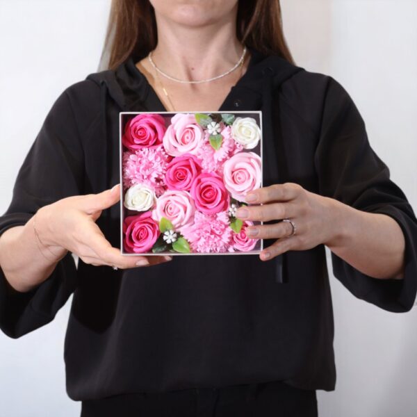 Caja Cuadrada - Baby Blessings - Rosas - Imagen 5
