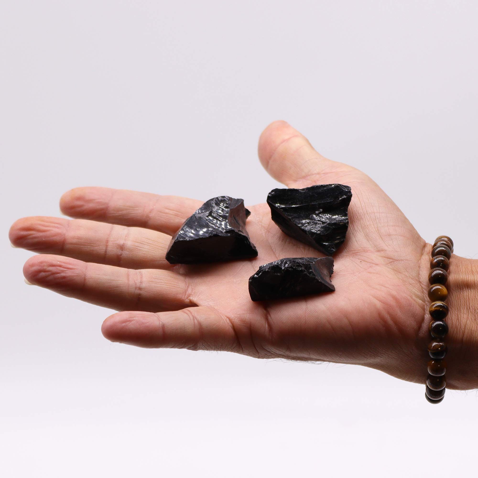 Cristales en bruto (500 g) - Obsidiana Negra - Imagen 3