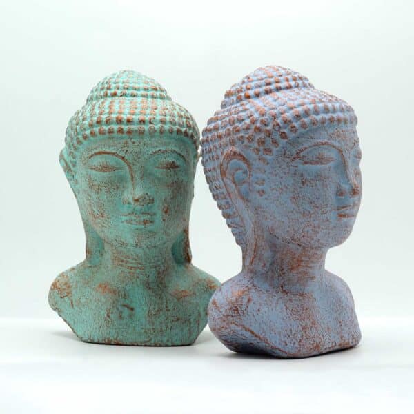 Cabeza de Buda Tranquilidad - Cobre verde - Imagen 6