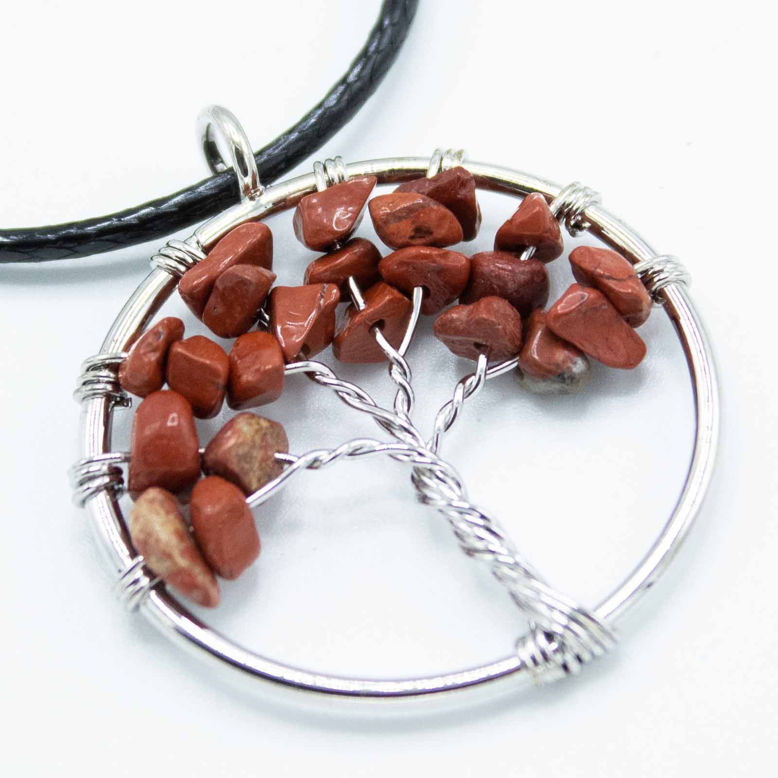 Colgante Árbol de la Vida - Jaspe Rojo - Imagen 5