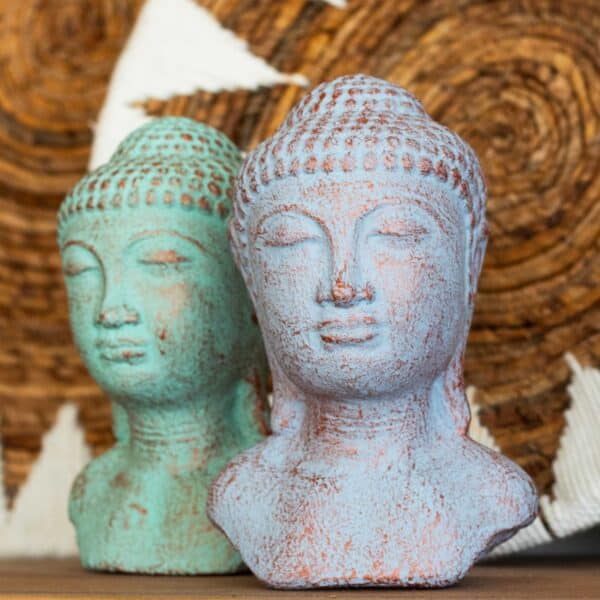 Cabeza de Buda Tranquilidad - Cobre verde - Imagen 5