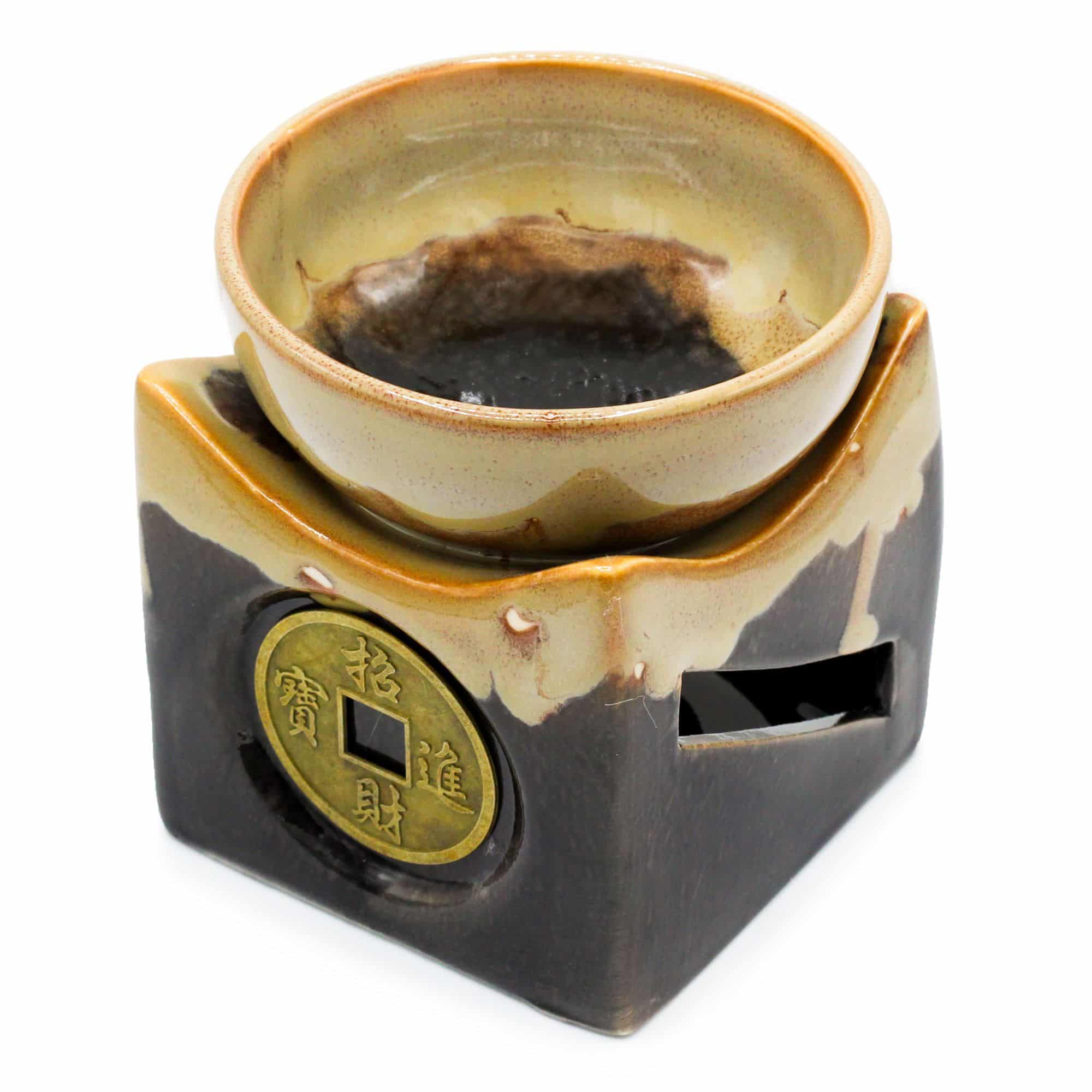 Quemador de aceite grande Moneda de la Suerte - Marrón - Imagen 3