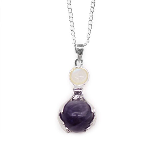 Colgante de Manos Curativas de Piedras Preciosas - Amatista - Imagen 5