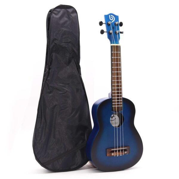 Ukelele Artesanal - Acabado Sunburst Azul (4 Cuerdas) - Imagen 2