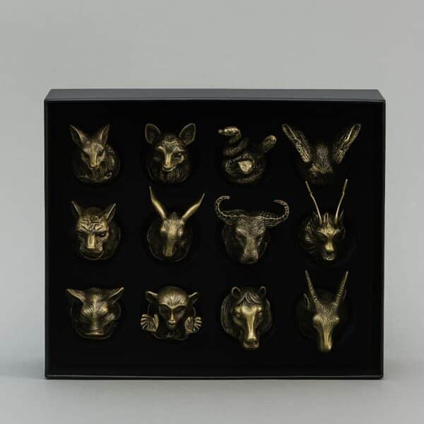 Vasos de chupito Bottom Up (25ml) - Bosque y Criaturas Místicas - Bronce Antiguo - Imagen 2
