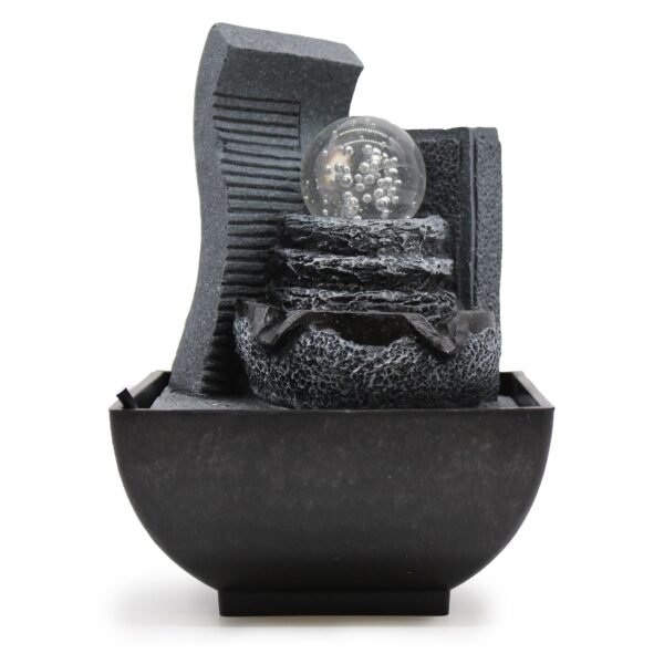 Fuente de agua de mesa - 18 cm - Formación rocosa en cascada - Imagen 4