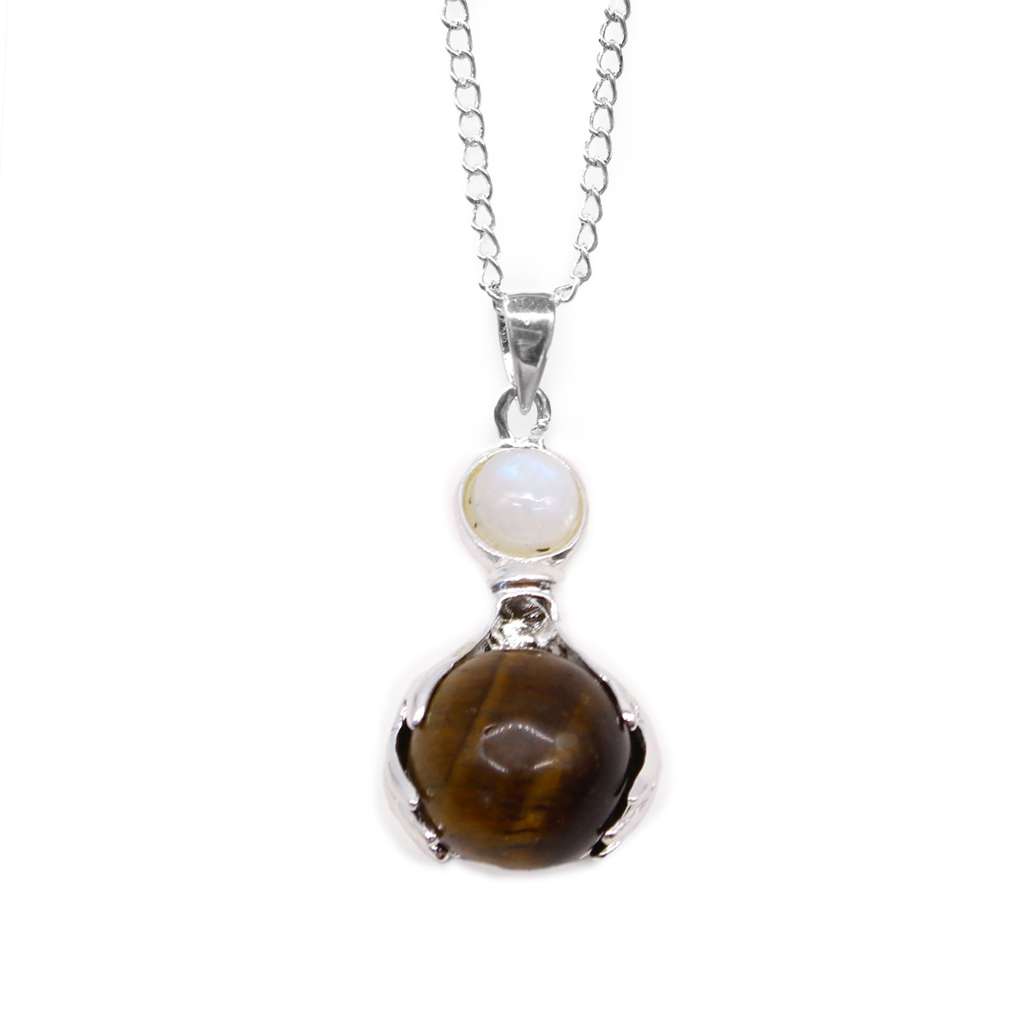 Colgante de Manos Curativas de Piedras Preciosas - Ojo de Tigre - Imagen 5