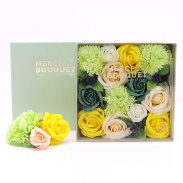 Caja Cuadrada - Celebraciones de Primavera - Amarillo y Verdes - Imagen 2