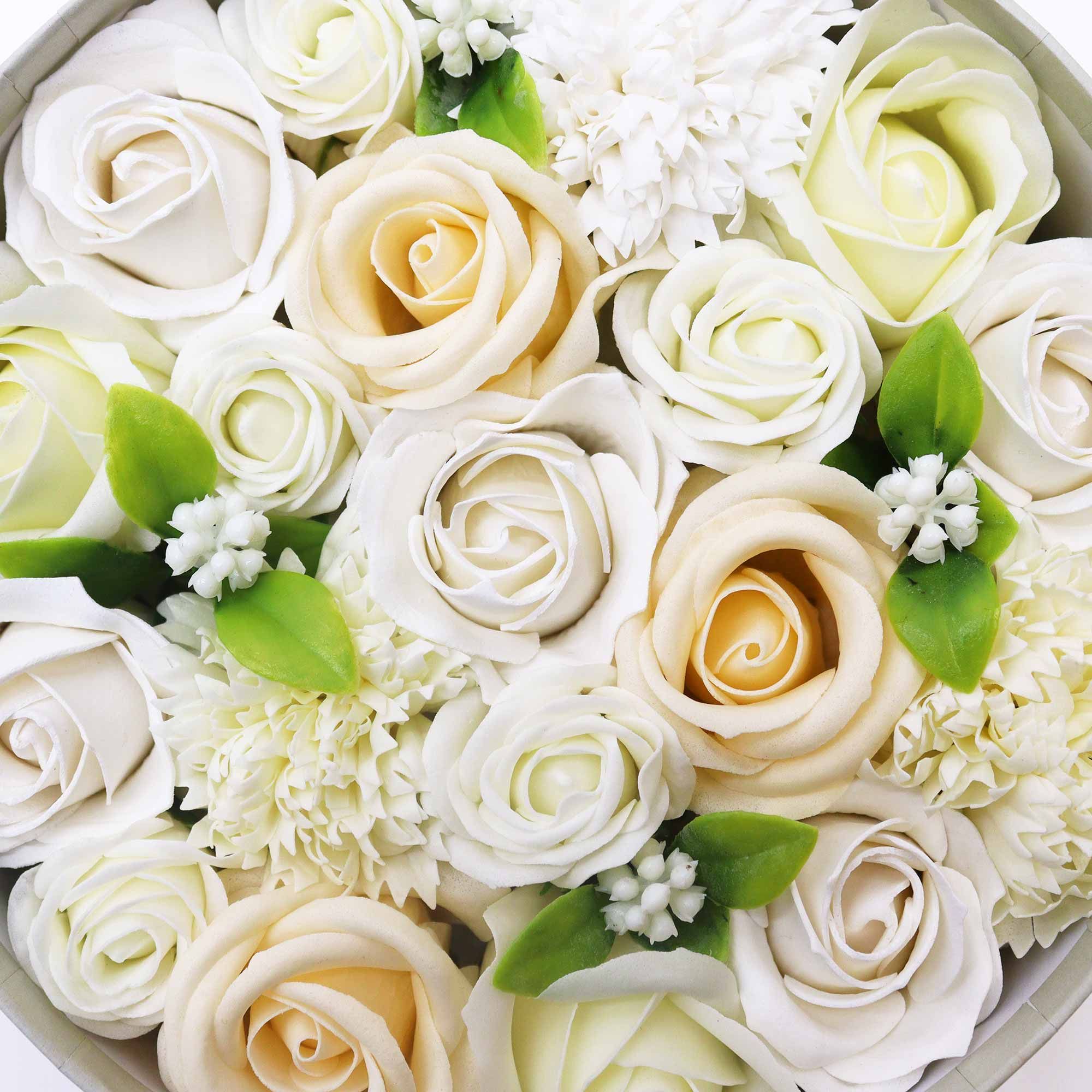 Caja Redonda - Bendiciones de Boda - Blanco y Marfil - Imagen 4