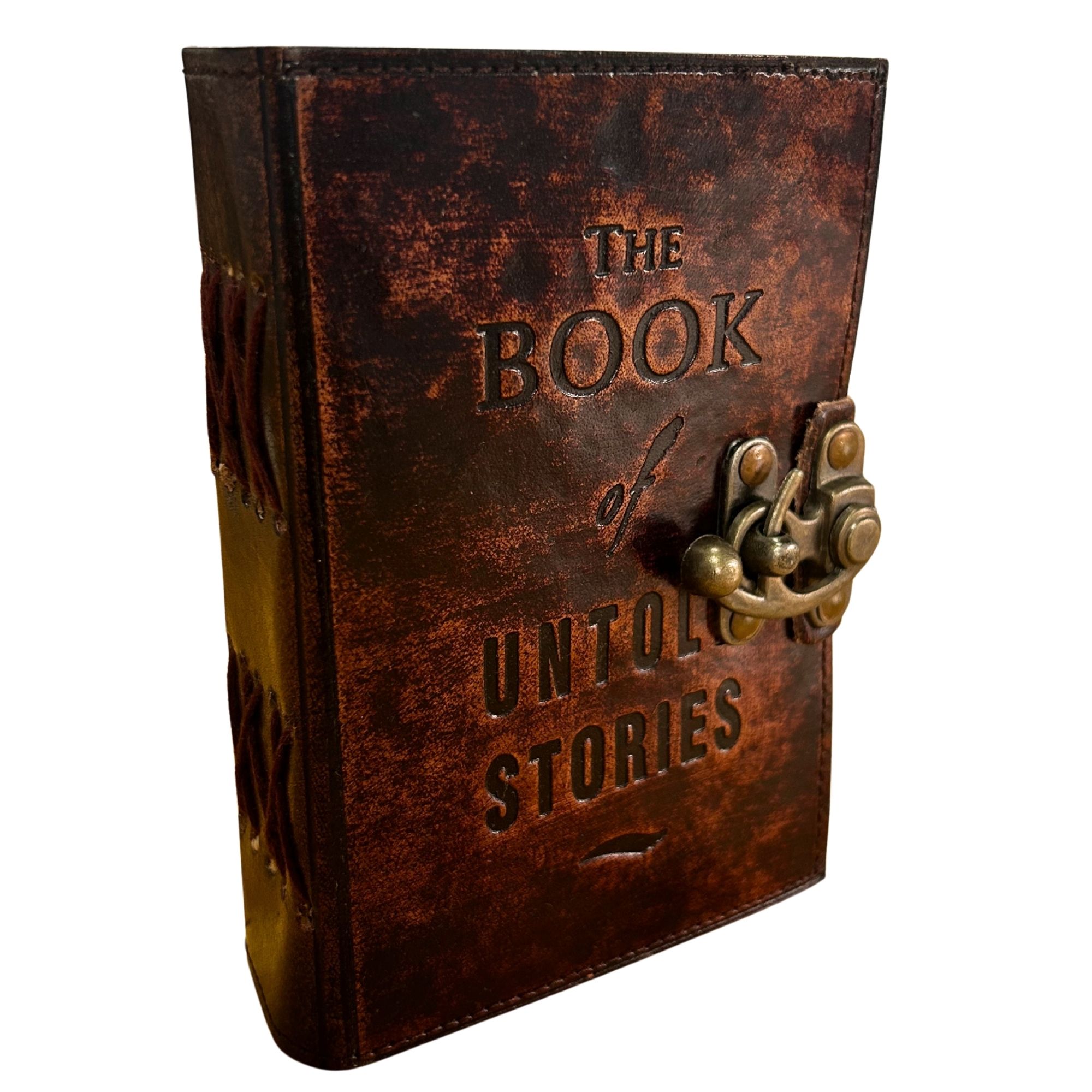 Cuaderno de cuero grueso con borde deckle – El libro de historias no contadas – 15x10 cm - Imagen 2