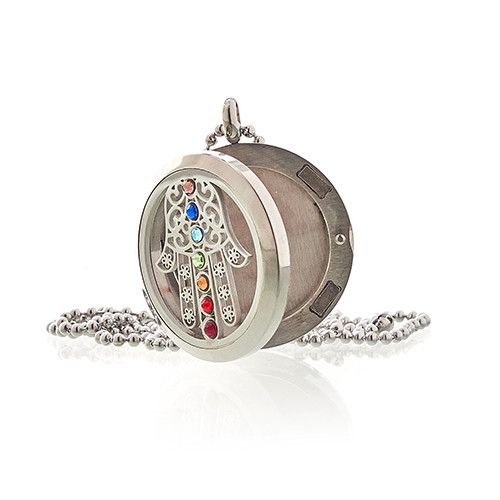 Collar de Joyería de Aromaterapia - Hamsa Chakra - 30mm - Imagen 2