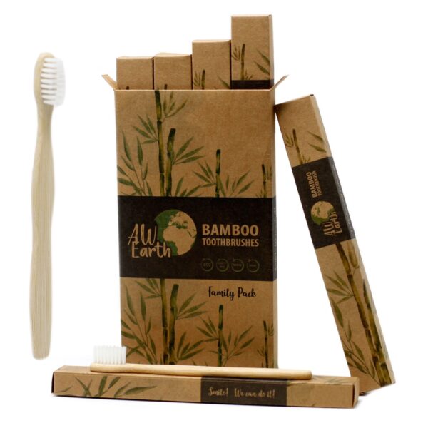Cajas de 4 Cepillos de bambú-Blanco-2 Adultos 2Niños - Imagen 7