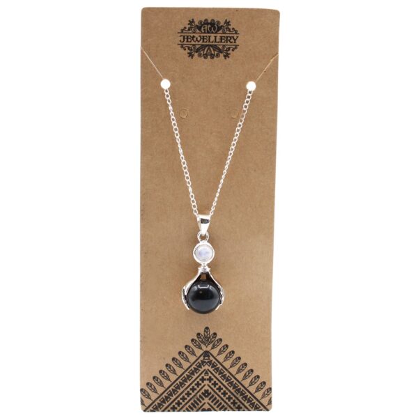 Colgante de Manos Curativas de Piedras Preciosas - Ágata Negra - Imagen 6