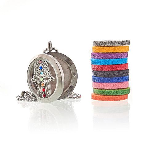 Collar de Joyería de Aromaterapia - Hamsa Chakra - 30mm - Imagen 3