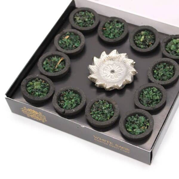 Caja de 12 copas de resina - salvia blanca - Imagen 4