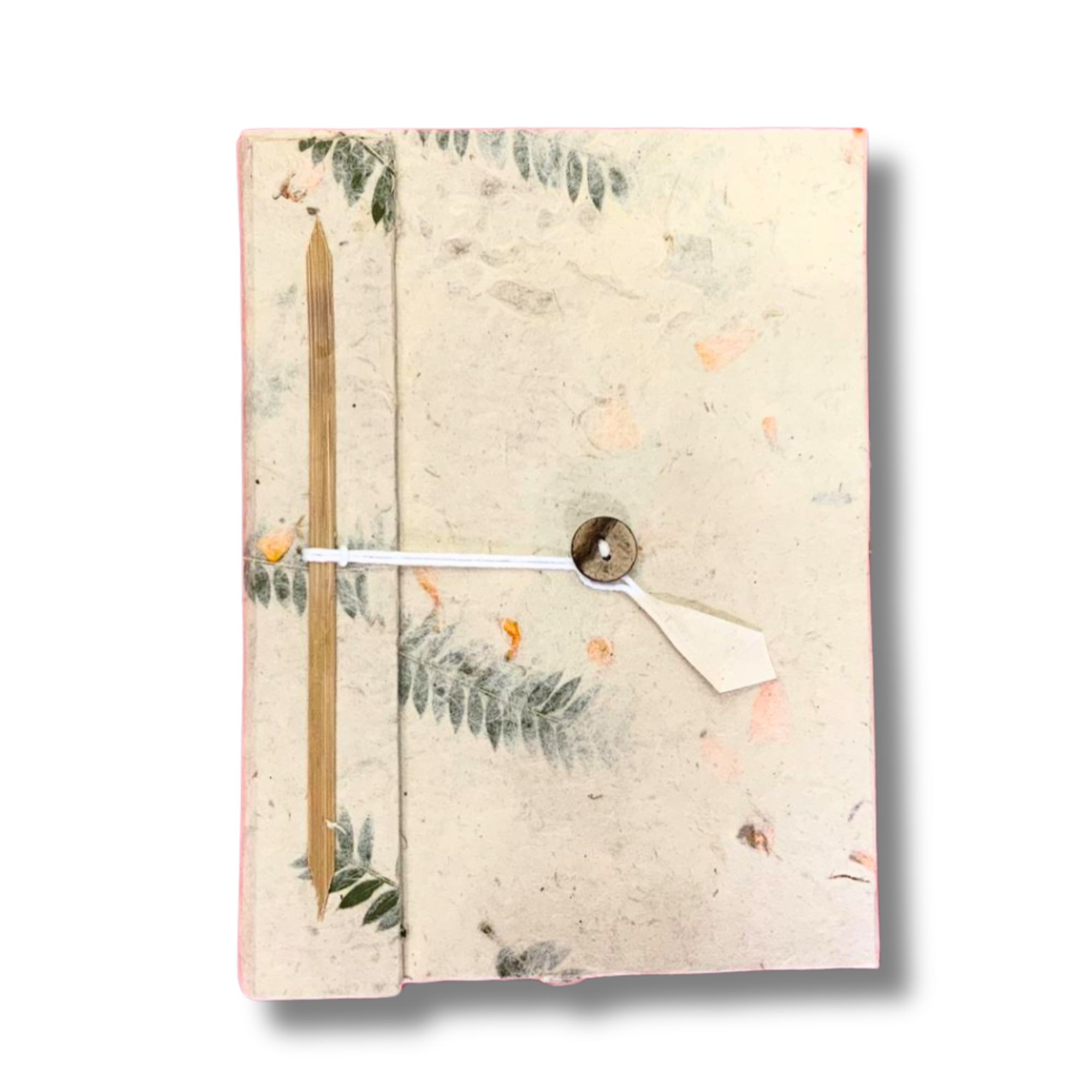 Cuaderno de flores mixtas de Lokta grande (21x15cm) - 45 hojas - incluye marcador