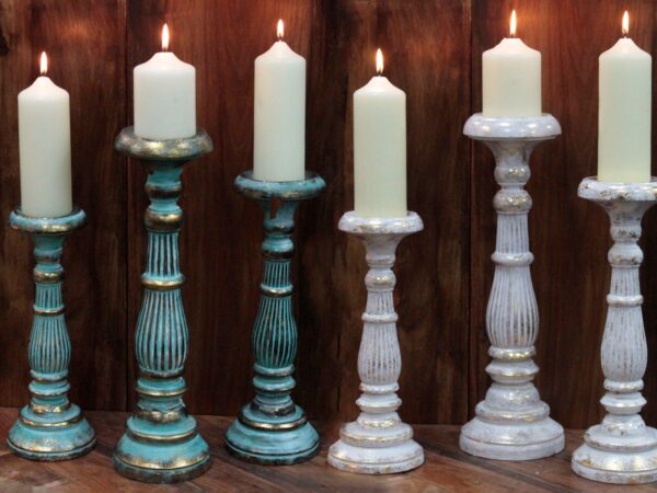 Candelabro Pequeño - Oro Blanco - Imagen 6