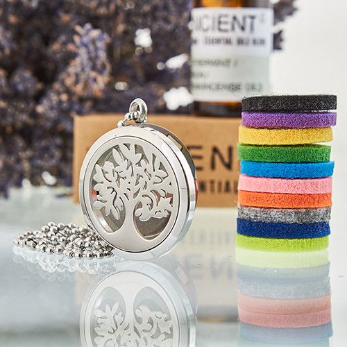 Collar difusor de aromaterapia 30mm - Árbol de la vida - Imagen 2