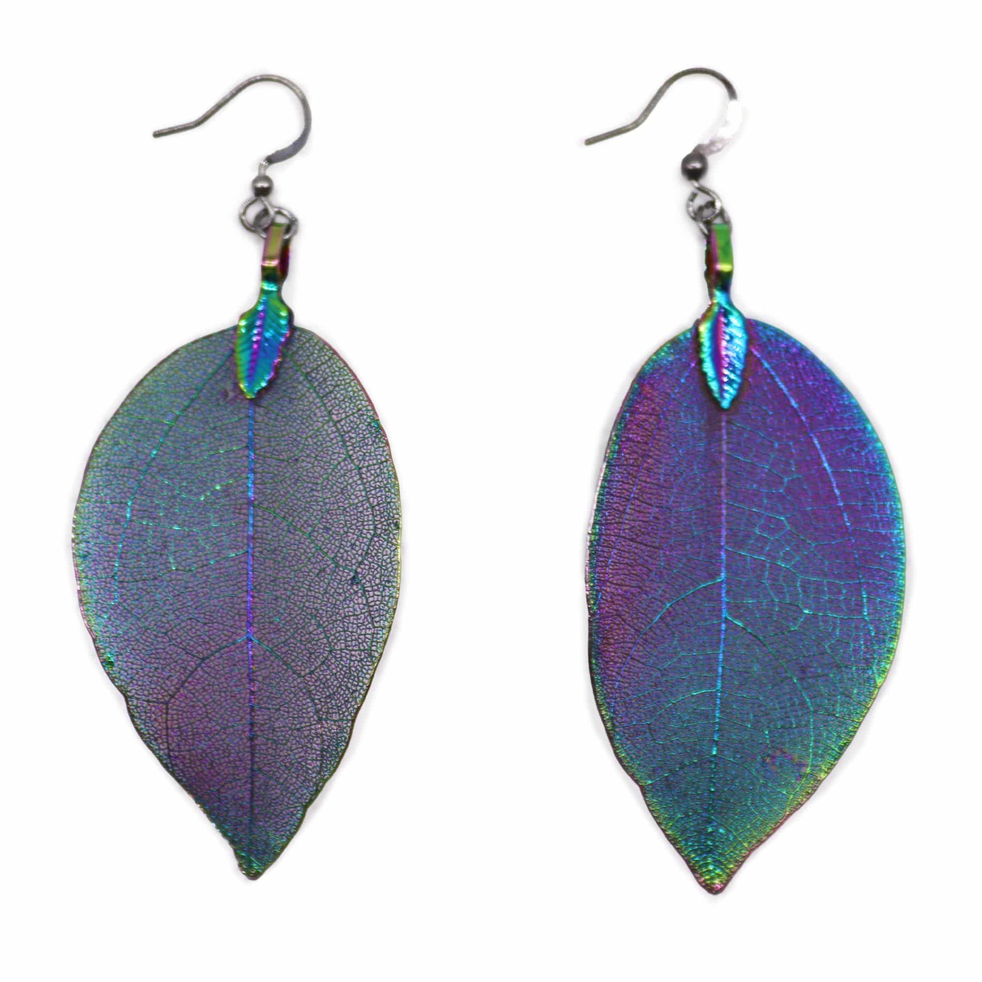 Pendientes - Hoja de valor - Multicolor - Imagen 2
