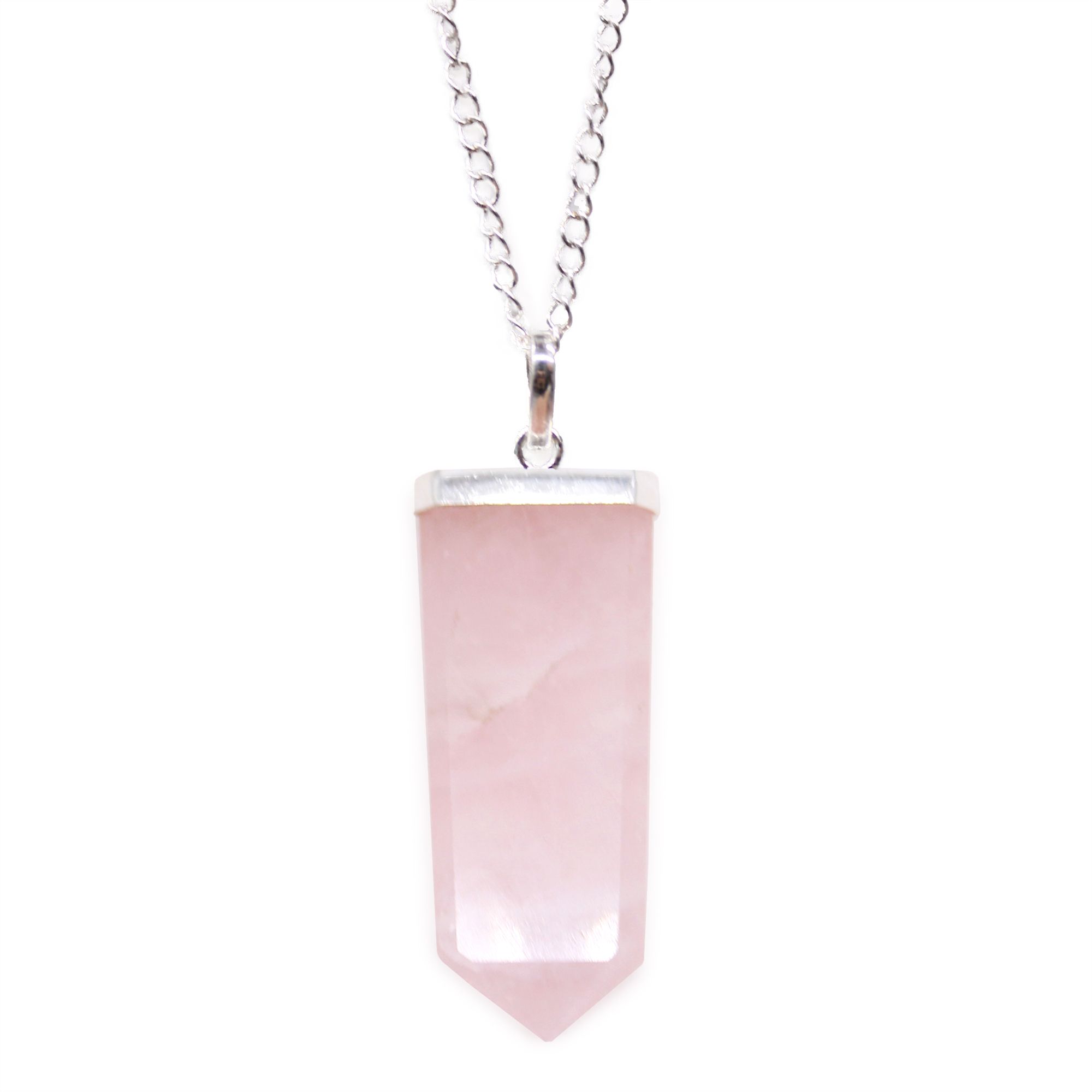 Colgante Plano de Piedras Preciosas - Cuarzo Rosa - Imagen 6