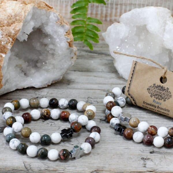 2 Pulseras con Piedras Preciosas - Paz - Imagen 3