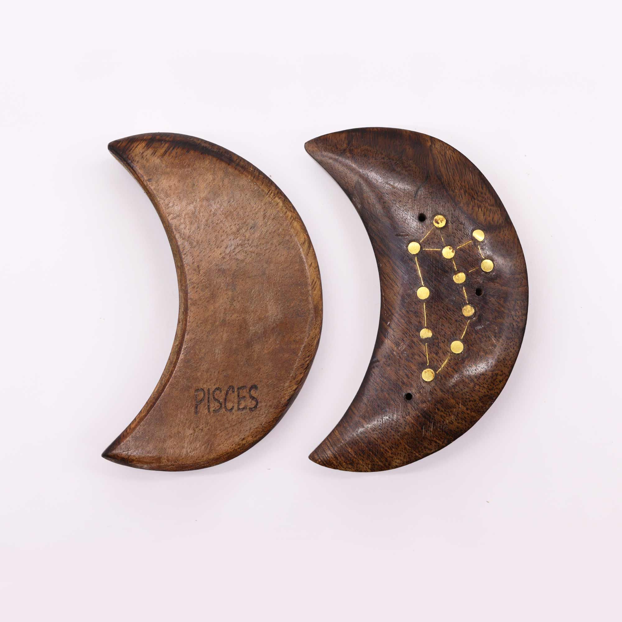 Quemador de incienso con signos del zodíaco de latón grabado - Luna - Imagen 11