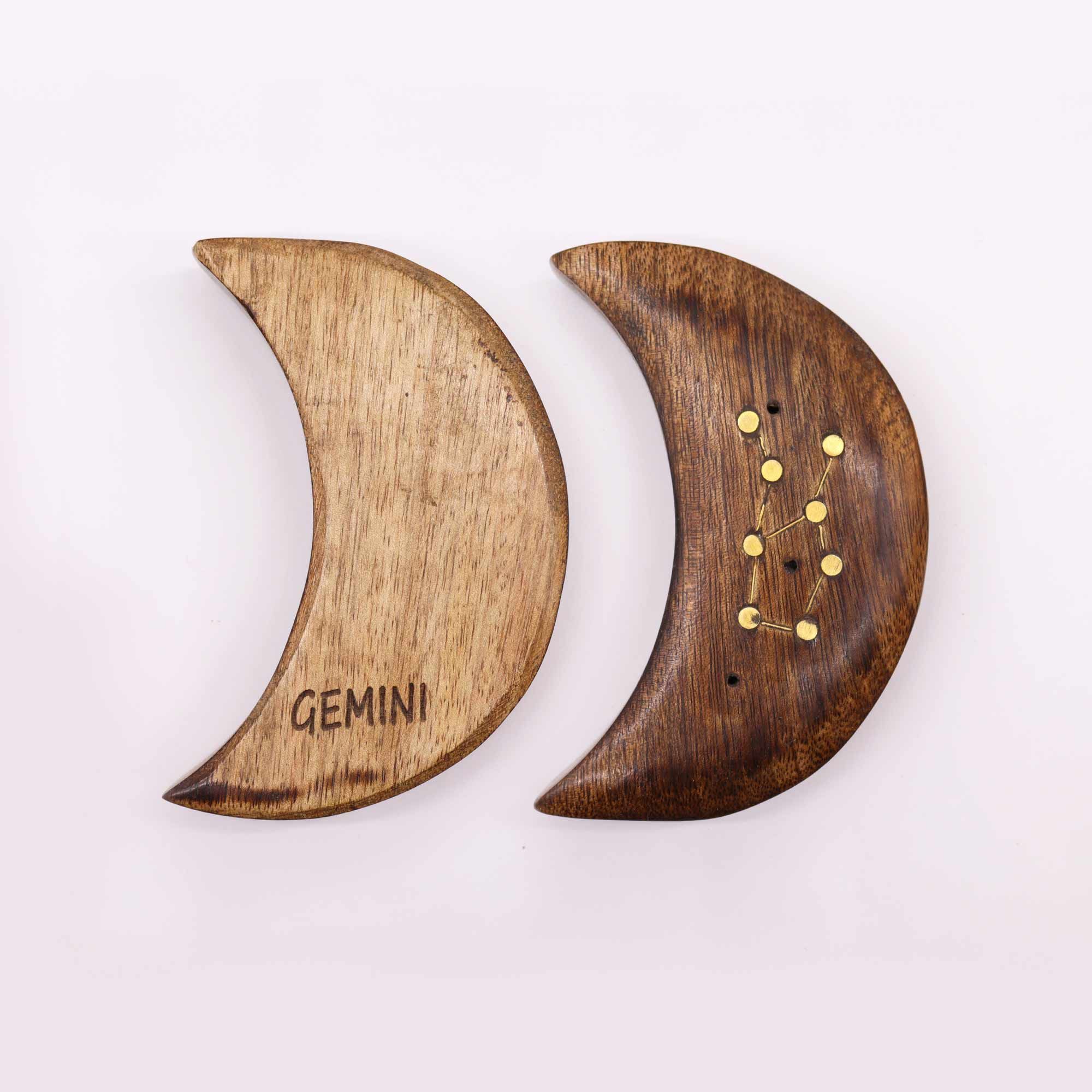 Quemador de incienso con signos del zodíaco de latón grabado - Luna - Imagen 12