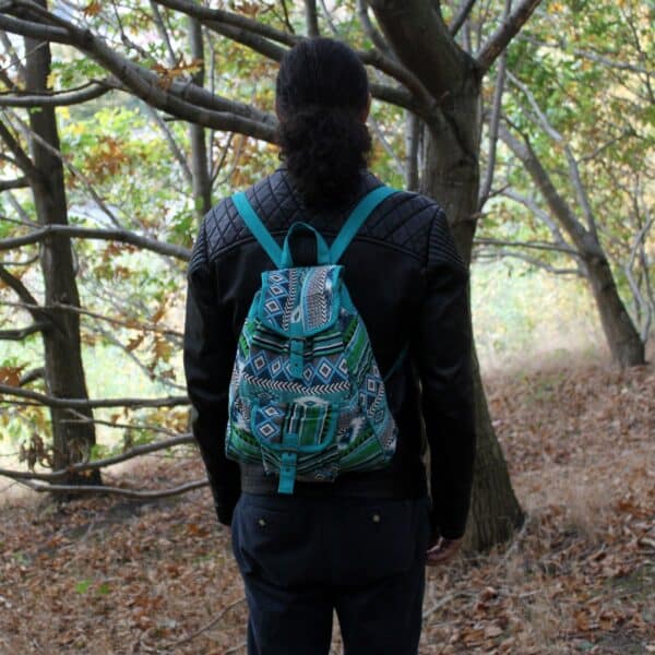 Tejido Jacquard - Mochila Teal - Imagen 2