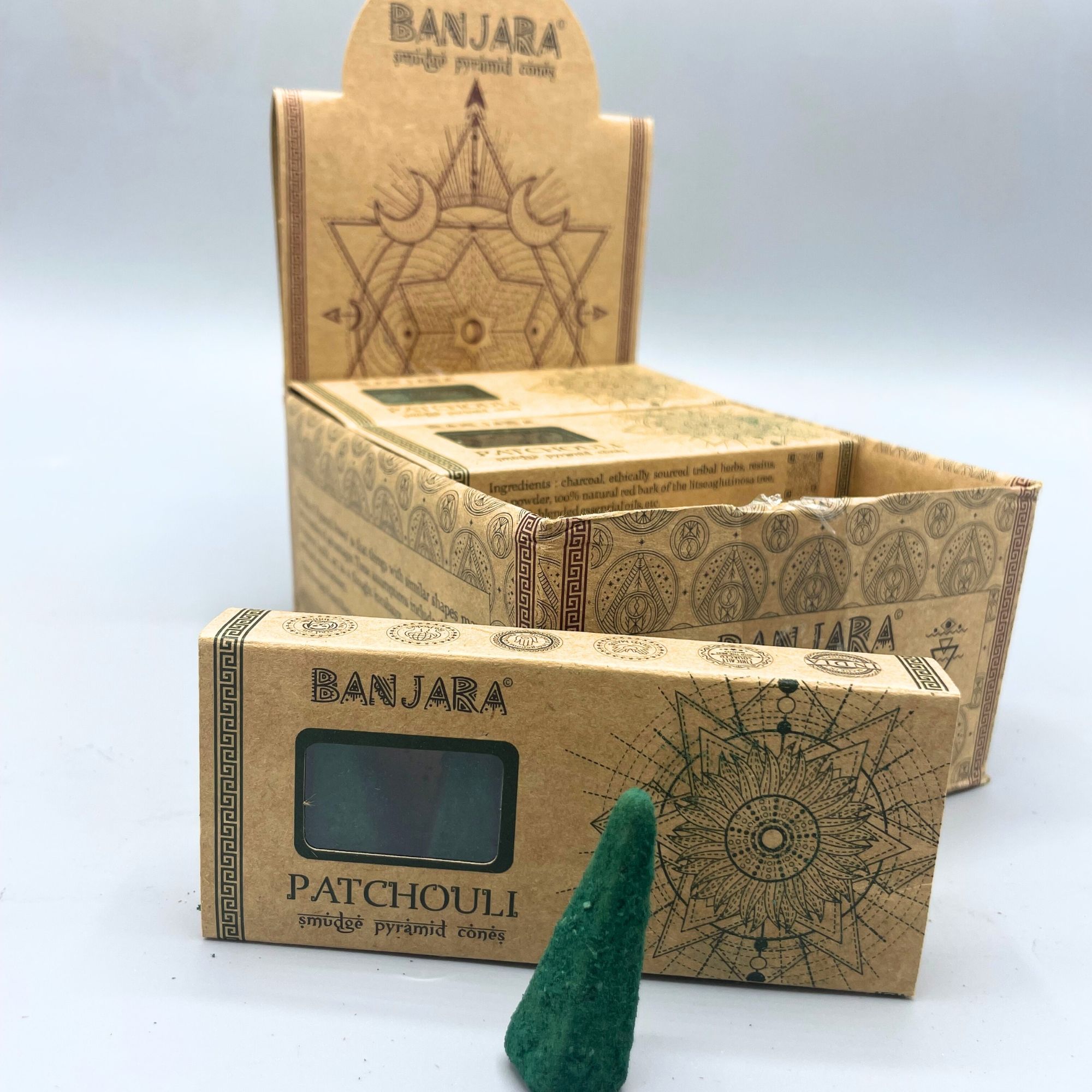Conos piramidales Banjara Smudge - Patchouli - Imagen 4