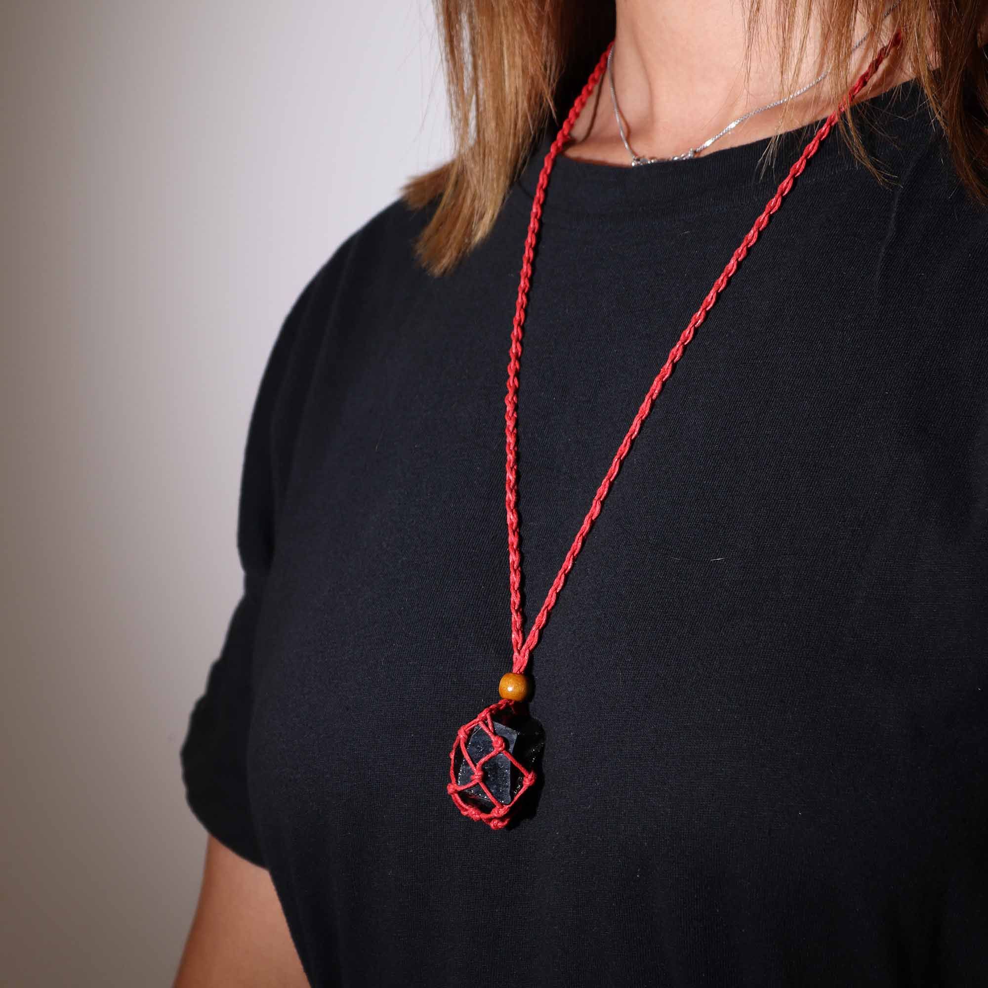 Cordones para Collar de Pieras Preciosas 45 cm - Rojo - Imagen 6