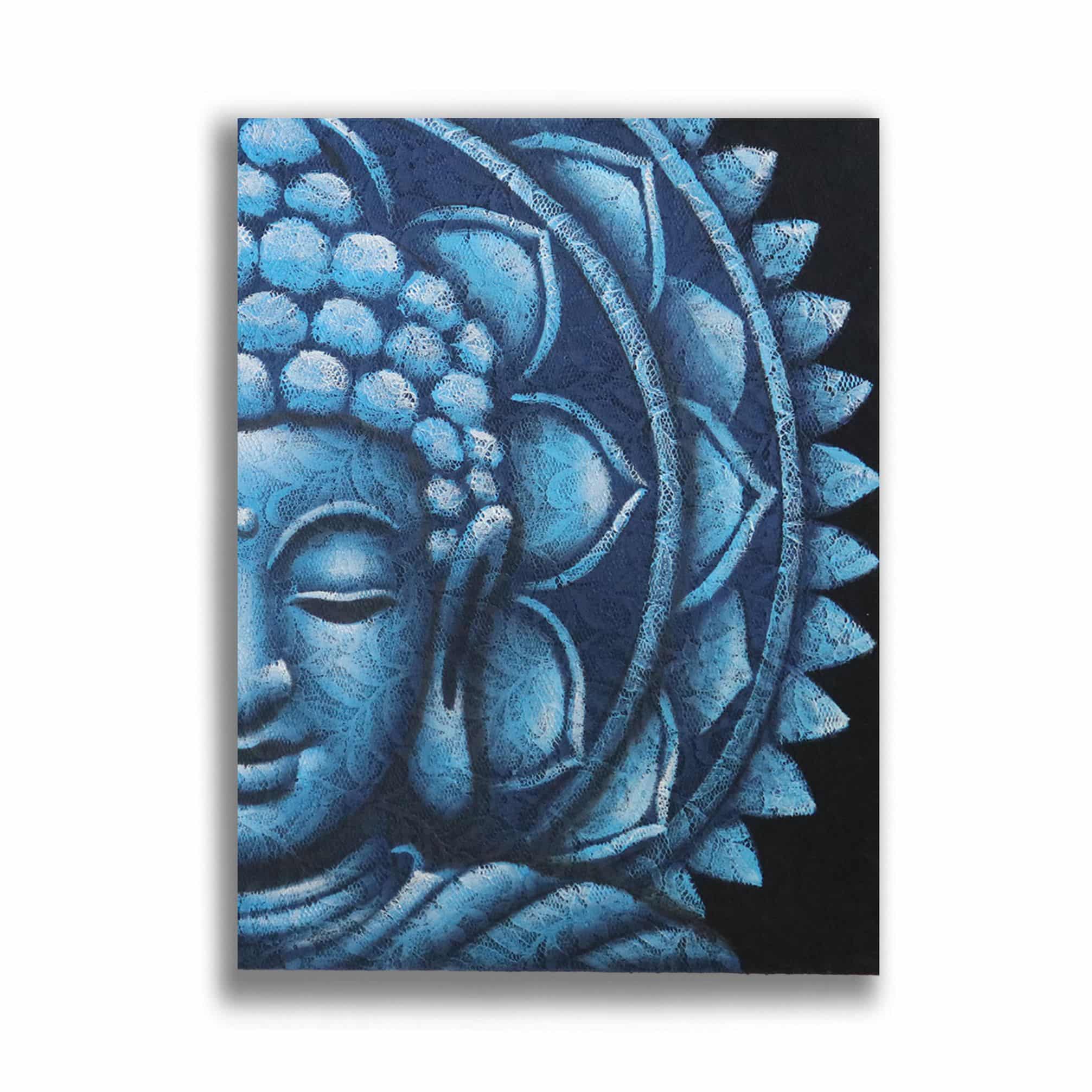 Mandala Medio Buda Azul 60x80cm - Imagen 3