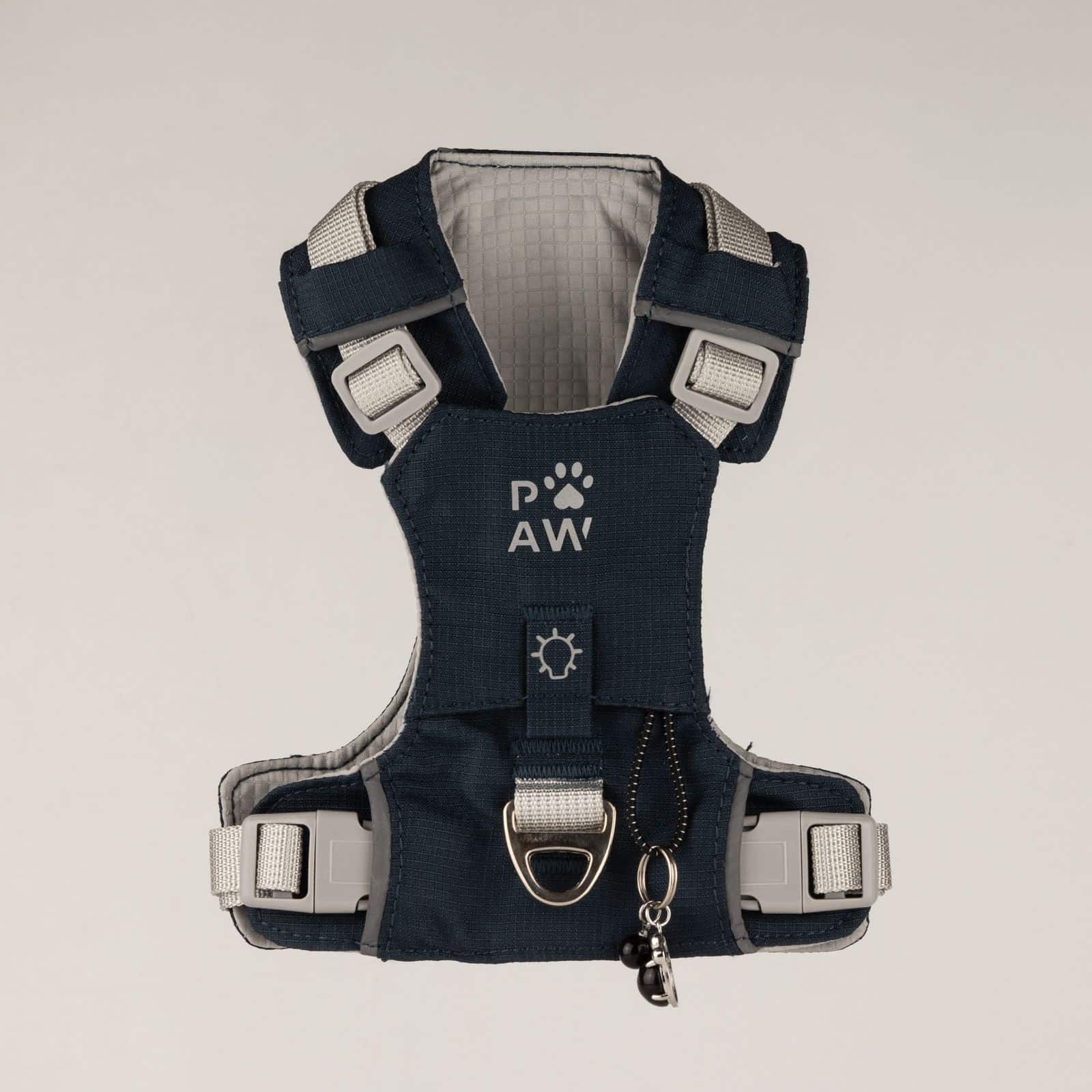 PAW - XS (2-4 kg) Arnés de paso para perros Guardian con malla reflectante - Rock Grey - Black Obsidian Charm - Imagen 11