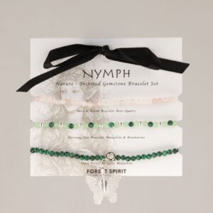 Conjunto de pulseras de gemas del Espíritu de Ninfa - Espíritu del Bosque
