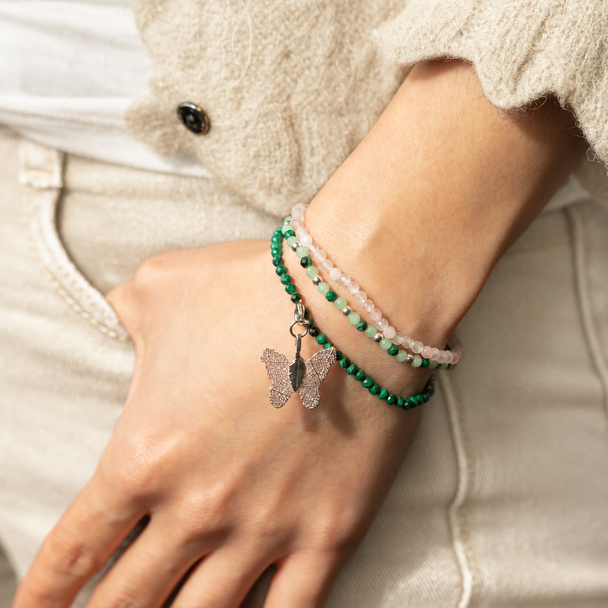 Conjunto de pulseras de gemas del Espíritu de Ninfa - Espíritu del Bosque - Imagen 5