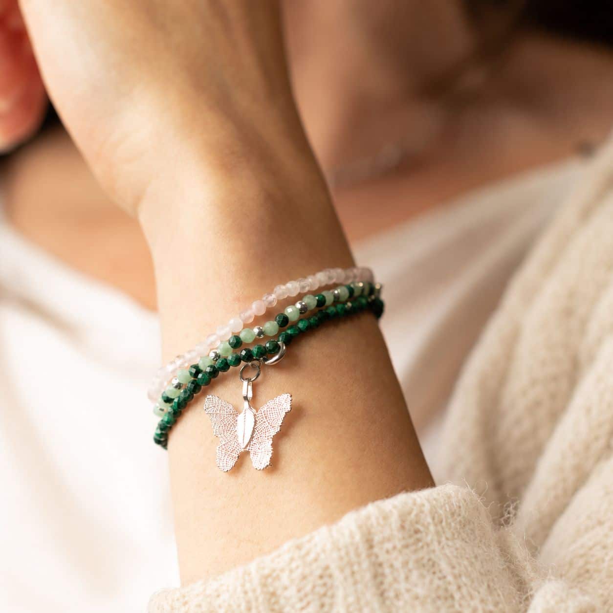 Conjunto de pulseras de gemas del Espíritu de Ninfa - Espíritu del Bosque - Imagen 4