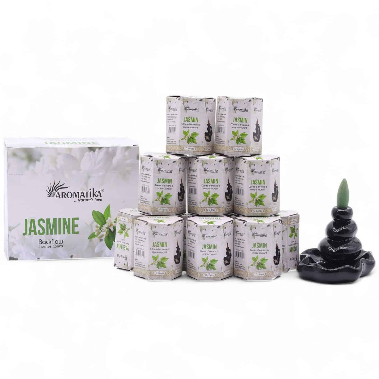 Paquete de 10 Incienso Masala Backflow - Jazmín
