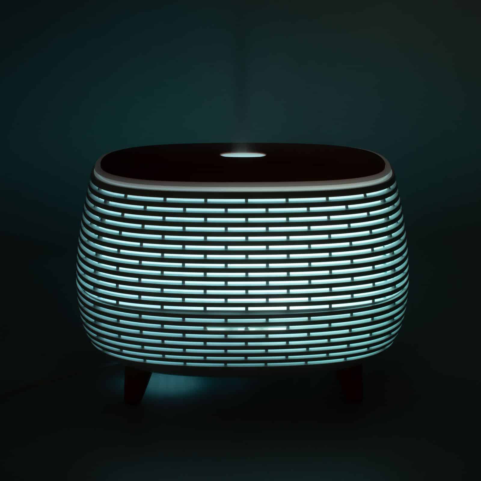 Aromaterapia Futurista con estrías - USB - Cambio de color - Control remoto - Imagen 13