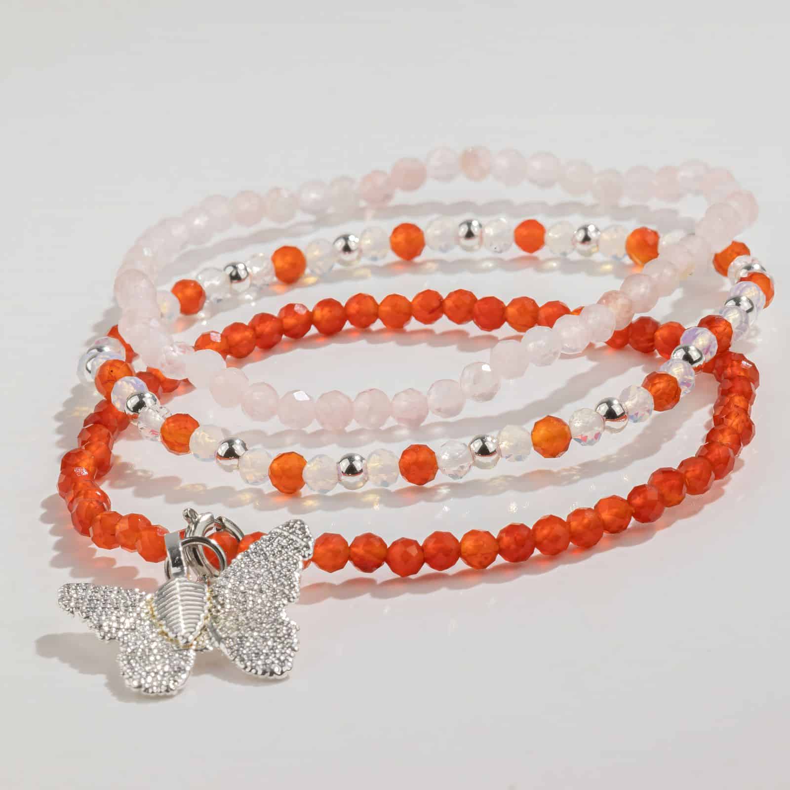 Conjunto de pulseras con gemas de espíritu ninfa - Amor y Llama - Imagen 3